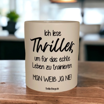 Tasse - "Ich lese Thriller"