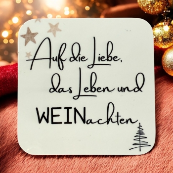 Preview: 12er-Set - Glas-Untersetzer "WEINachts-Edition"