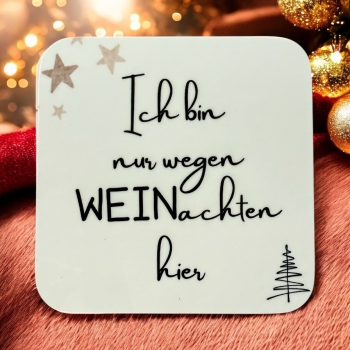 12er-Set - Glas-Untersetzer "WEINachts-Edition"