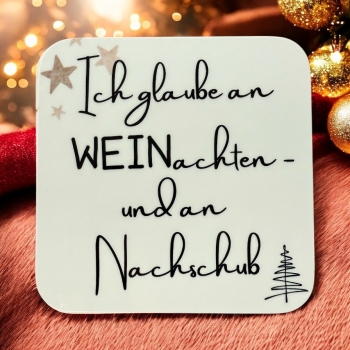 12er-Set - Glas-Untersetzer "WEINachts-Edition"