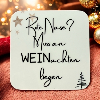 12er-Set - Glas-Untersetzer "WEINachts-Edition"