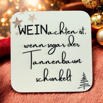 12er-Set - Glas-Untersetzer "WEINachts-Edition"