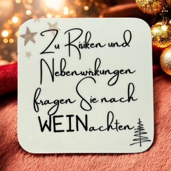 6er-Set Glas-Untersetzer "WEINachts-Edition"
