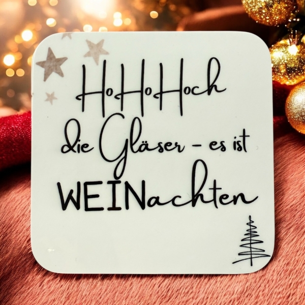 12er-Set - Glas-Untersetzer "WEINachts-Edition"